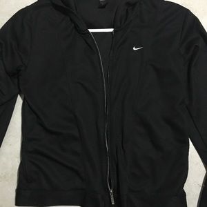 Cropped Dri-Fit Black Nike Jacket With Hood